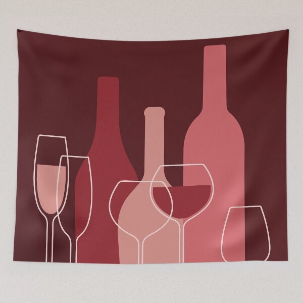 Item preview, Feminine Wine Silhouette (Dark Pink Color Palette)  designed and sold by NMattsonDesigns.