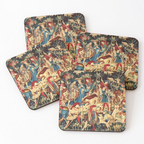 Item preview, MEDIEVAL WILD BOAR HUNT  Devonshire Tapestry designed and sold by BulganLumini.