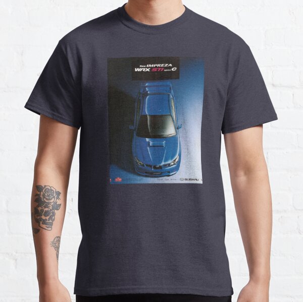 T-Shirt noir Homme voiture Subaru Impreza wrc sti