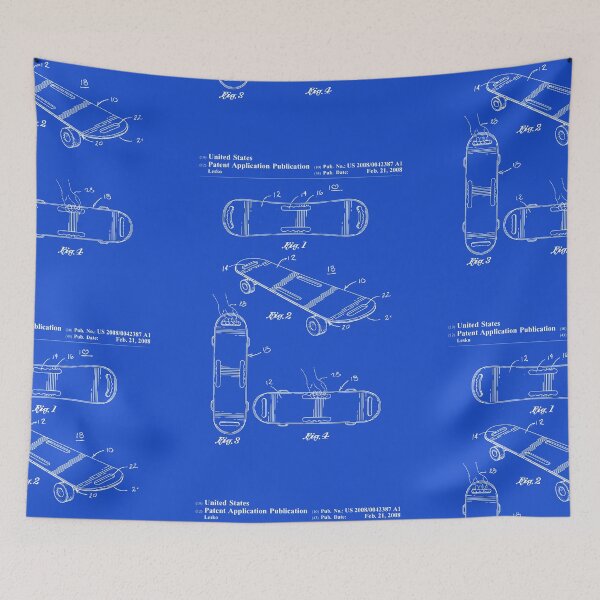 Item preview,  Skater Skateboard Skateboarding Vintage Patent Drawing Print designed and sold by ismdesigner.