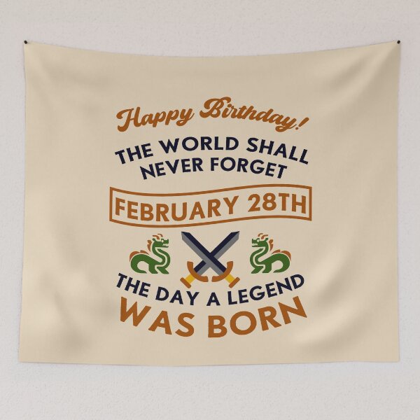 Item preview, February 28th The Day A Legend Was Born Dragons And Swords Design (Dark) designed and sold by Graograman.