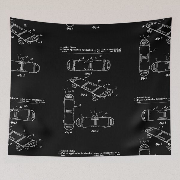 Item preview, Skater Skateboard Skateboarding Vintage Patent Drawing Prin designed and sold by ismdesigner.