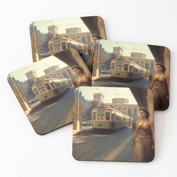 Item preview, A girl waiting for the tramway in Ancient Rome designed and sold by LaVilleNouvelle.