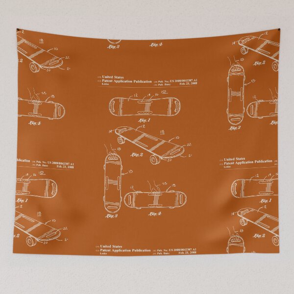 Item preview, Skater Skateboard Skateboarding Vintage Patent Drawing Print designed and sold by ismdesigner.