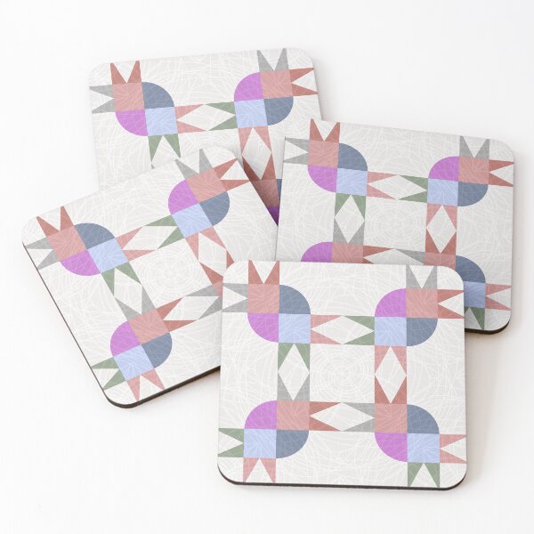 Item preview, Red Patchwork Birds designed and sold by PurpleSandpiper.
