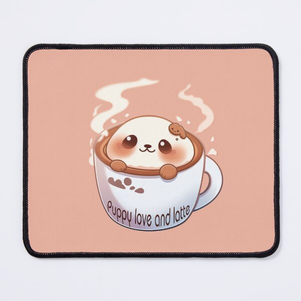 Item preview, Cute puppy love and latte for dog lovers designed and sold by CuteAndGritty.