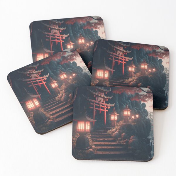 Item preview, An ancient Japanese shrine on a mountain pass. designed and sold by DSAHART.