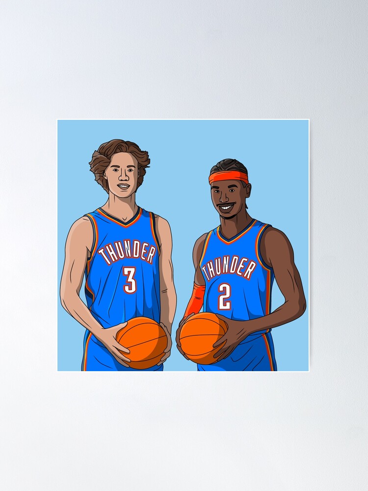 Josh Giddey Oklahoma City Thunder Basketball Art Illustrated 