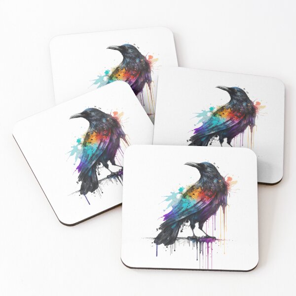 Item preview, The Majestic Raven - Dripping Ink Art Style designed and sold by Kontrst.
