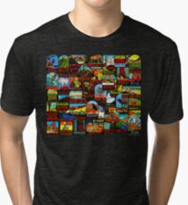 Amerikanische Nationalparks Vintage Reise Aufkleber Bombe Vintage T-Shirt