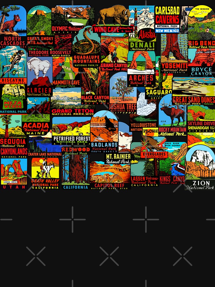 American National Parks Vintage Travel Decal Bomb by hilda74