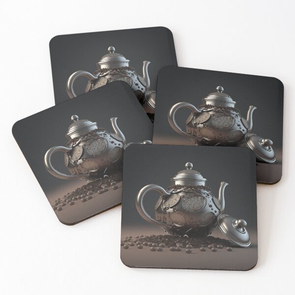 Item preview, Coffee pot decorated according to a design idea with AI generated with fresh beans designed and sold by Globuwear.