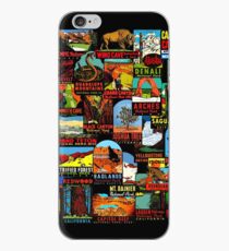 American National Parks Vintage Travel Decal Bomb iPhone Case