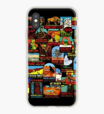 American National Parks Vintage Travel Decal Bomb iPhone Case