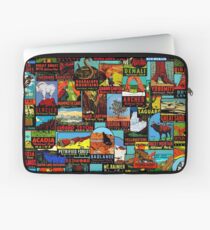 American National Parks Vintage Travel Decal Bomb Laptop Sleeve