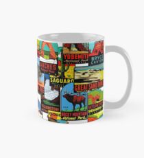 Amerikanische Nationalparks Vintage Reise Aufkleber Bombe Tasse (Standard)