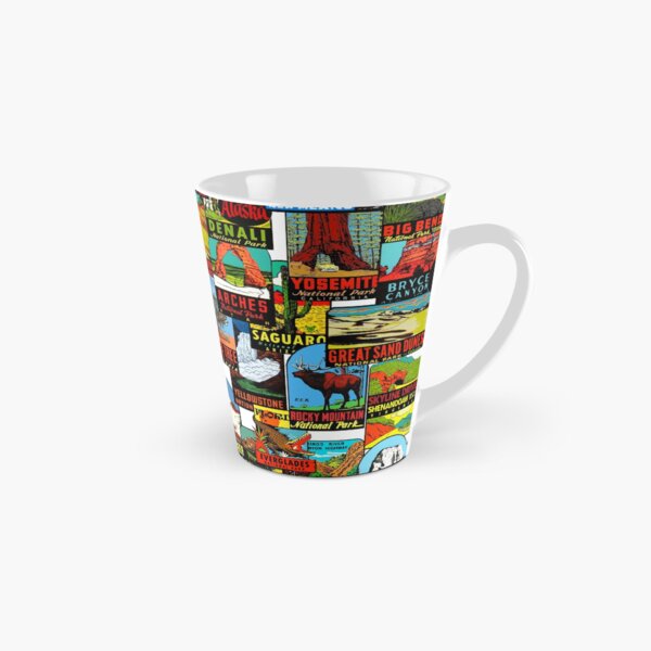 American National Parks Vintage Travel Decal Bomb Tall Mug