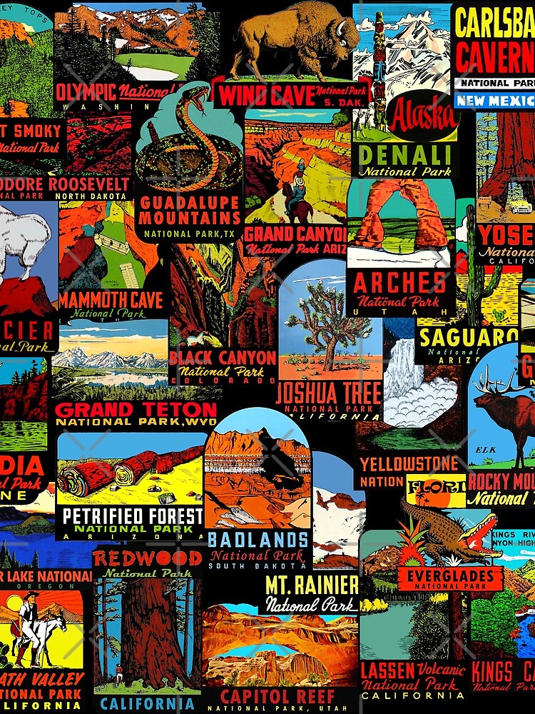 American National Parks Vintage Travel Decal Bomb by hilda74