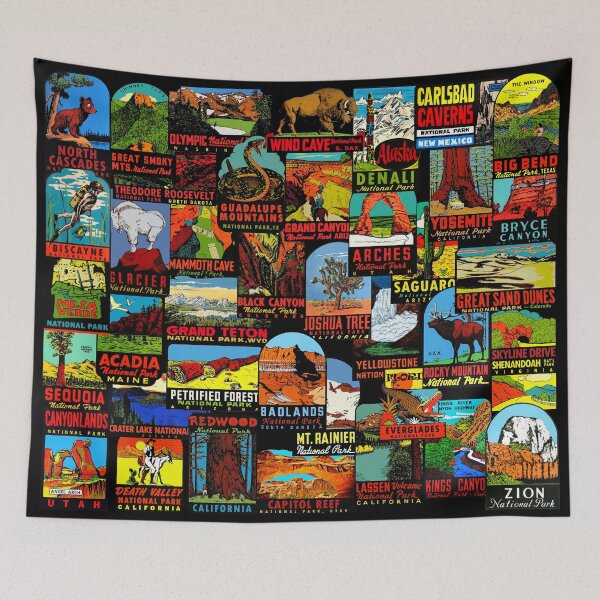 Item preview, American National Parks Vintage Travel Decal Bomb designed and sold by hilda74.