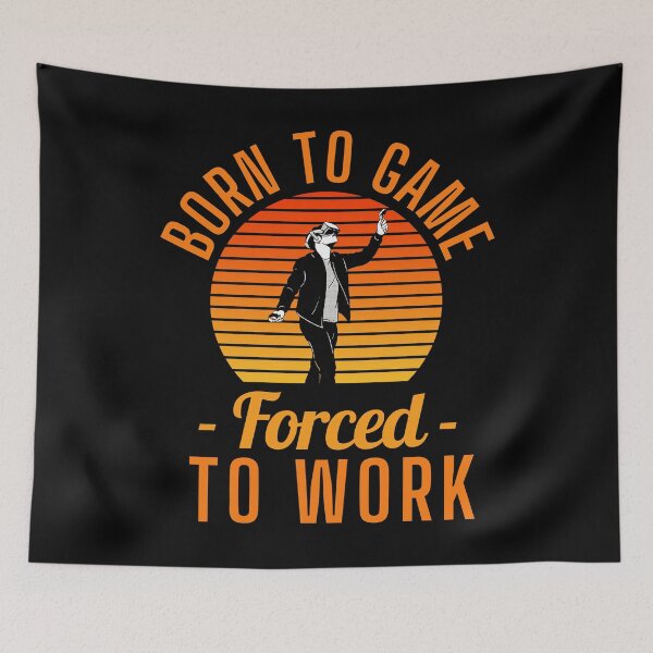 Item preview, Sunset Colored Virtual Reality Design Gamer Work designed and sold by DadJokeDescript.