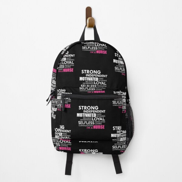 Item preview, Strong Independent Motivated Hard Working Reliable Determined Loyal Selfless Dedicated Loving Compasionate I am a Nurse designed and sold by FanityPrints.