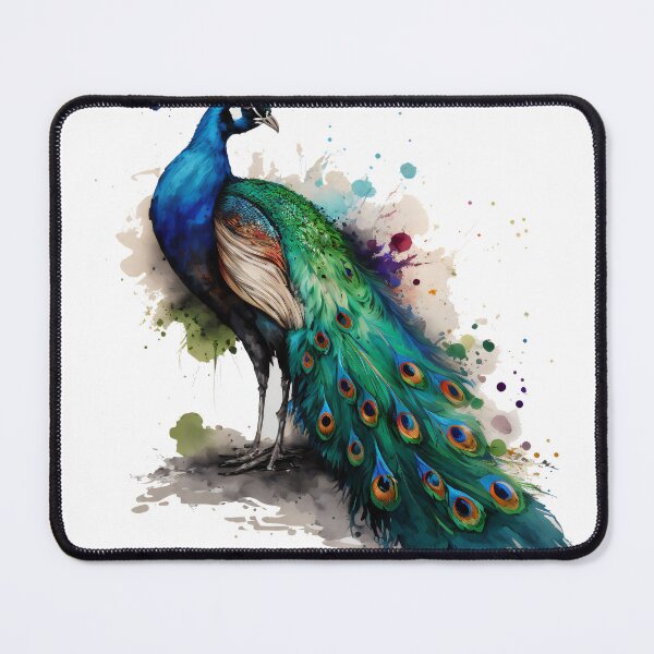 Item preview, The Majestic Peacock  - Dripping Ink Art    designed and sold by Kontrst.