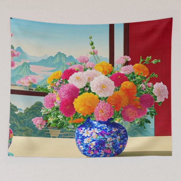 Item preview, Chinese Fantasy Flower Vase designed and sold by arcanemuse.