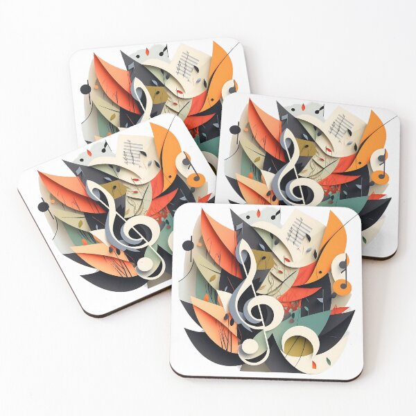 Item preview, Musical Notes and leaves designed and sold by Hausify.