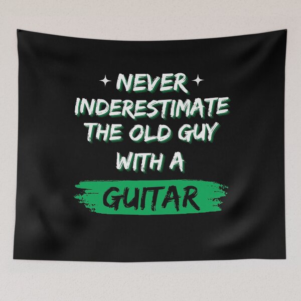 Item preview, Never Underestimate The Old Guy With A Guitar designed and sold by TeePerfect ⭐⭐⭐⭐⭐.