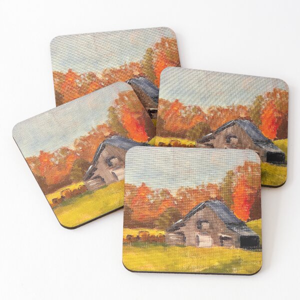 Item preview, Barn in Autumn designed and sold by Susan Elizabeth Jones Art.