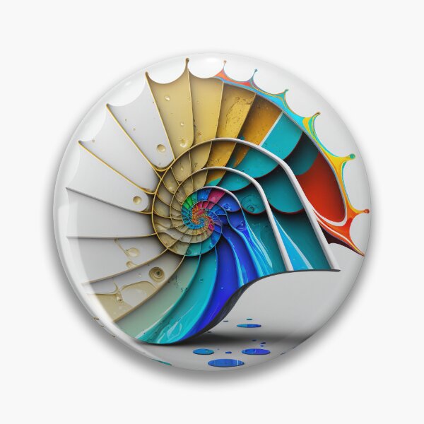 Artikelvorschau, Dripping Colourful Drops in Fibonacci Style for Wall Art, Home and Office Decor entworfen und verkauft von RAGANADesign.