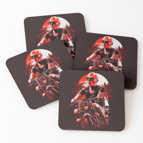 Item preview, man with glasses bald full body badass tattoos designed and sold by sammgdesign.