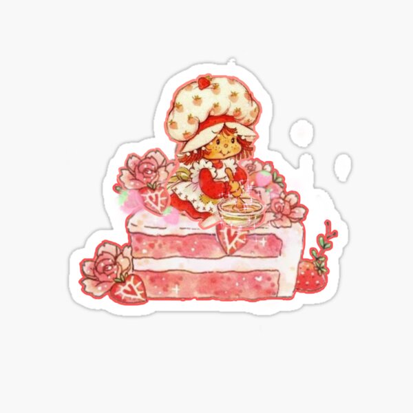 80s aesthetic berry mix cake slice Sticker