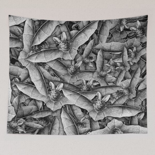 Item preview, Bat Swarm (Black and White) designed and sold by OddVintage.