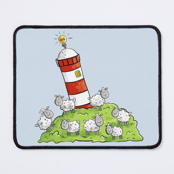 Item preview, Fluffy Sheep And Lighthouse designed and sold by modartis.