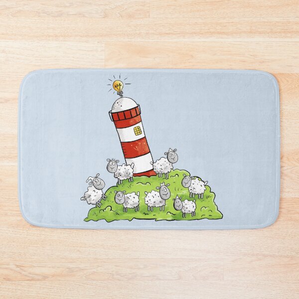 Item preview, Fluffy Sheep And Lighthouse designed and sold by modartis.