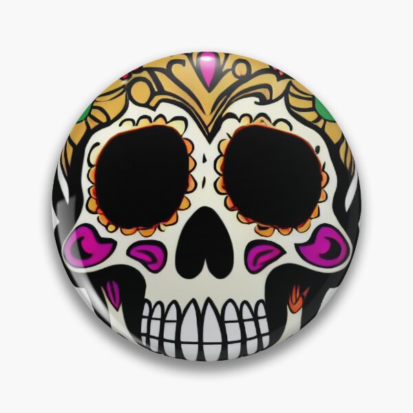 Item preview, Day of the Dead skull sticker designed and sold by bootifull.