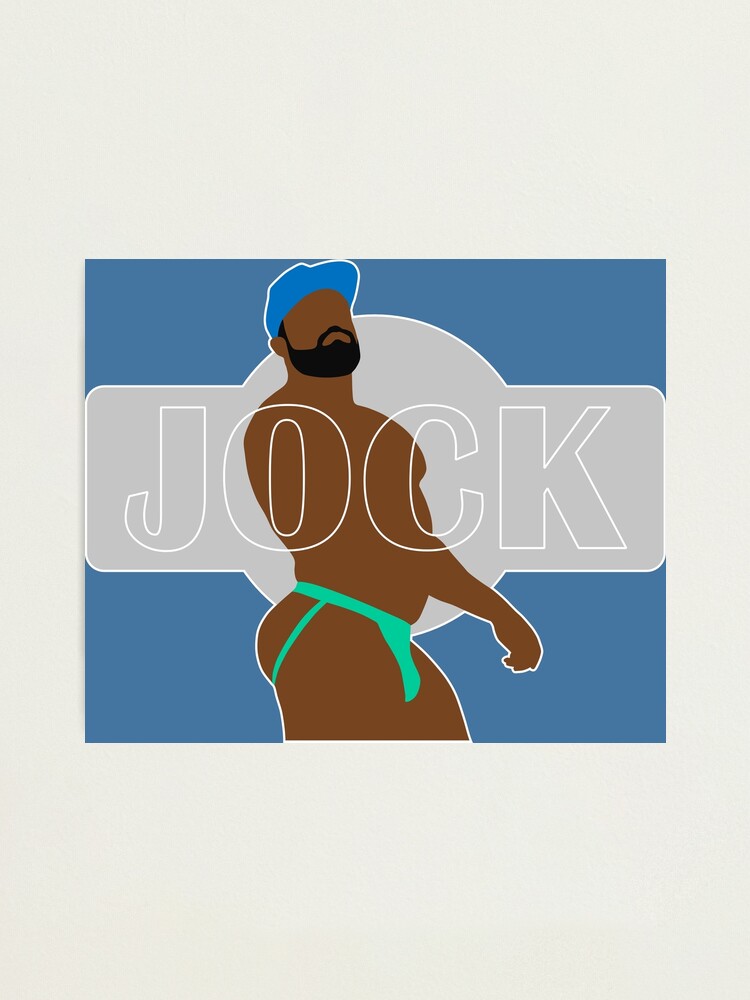 'Jock' LGBT Gay Man Slogan Photographic Print