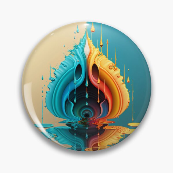 Artikelvorschau, Dripping Colourful Drops in Fibonacci Style for Wall Art, Home and Office Decor entworfen und verkauft von RAGANADesign.