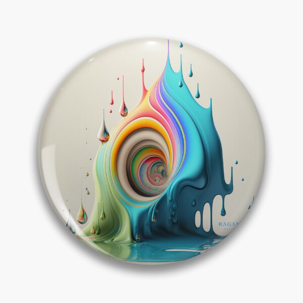 Artikelvorschau, Dripping Colourful Drops in Fibonacci Style for Wall Art, Home and Office Decor entworfen und verkauft von RAGANADesign.