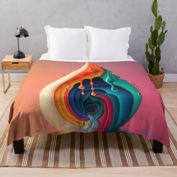Artikelvorschau, Dripping Colourful Drops in Fibonacci Style for Wall Art, Home and Office Decor entworfen und verkauft von RAGANADesign.