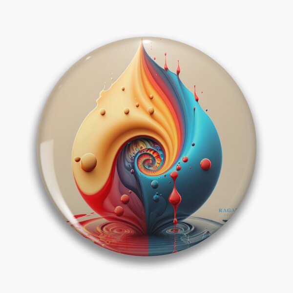 Artikelvorschau, Dripping Colourful Drops in Fibonacci Style for Wall Art, Home and Office Decor entworfen und verkauft von RAGANADesign.