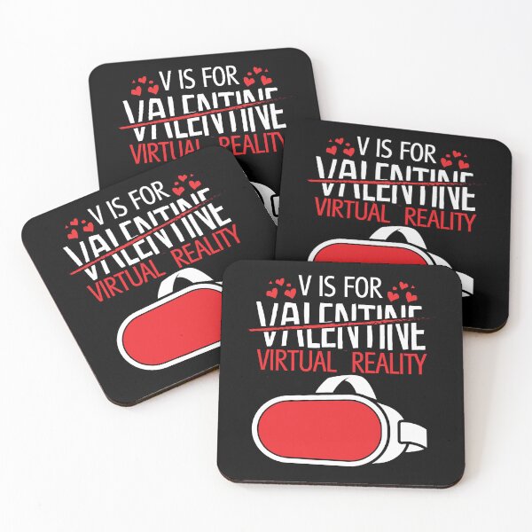 Item preview, Gaming Valentine Virtual Reality VR Couple Dating Gamer Hearts designed and sold by DadJokeDescript.