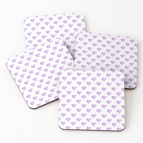 Item preview, watercolor cute lilac hearts on a transparent  background for Valentine's Day designed and sold by Sunflower-7.