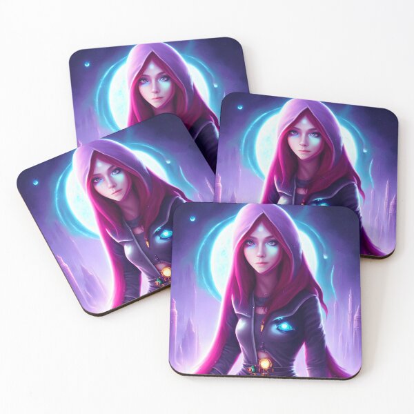 Item preview, Purple Moonlit Night: The Futuristic Femme Fatale designed and sold by arcanemuse.