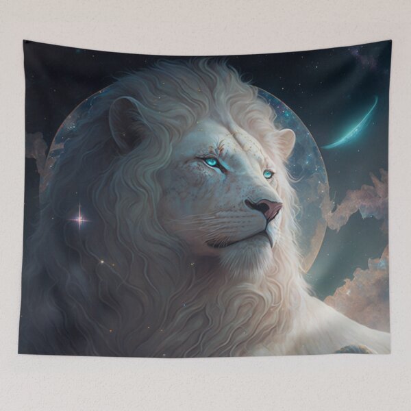 Item preview, White Lion with blue eyes designed and sold by simoniff.