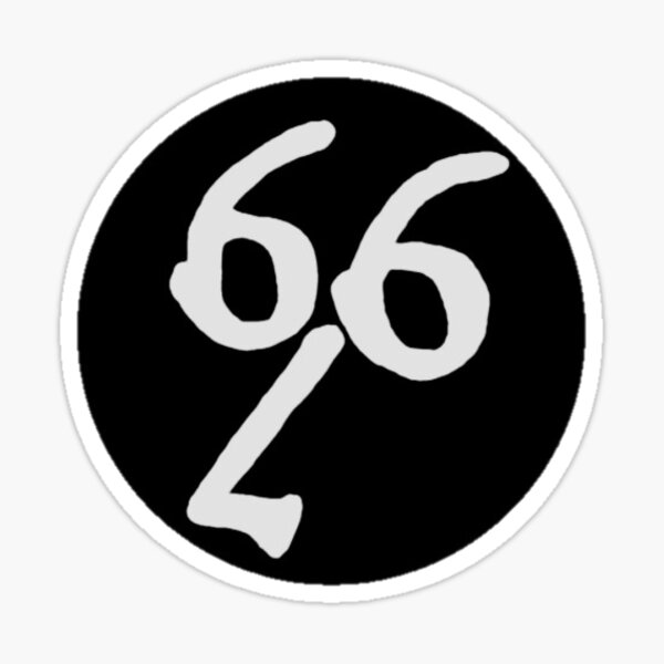 667 Autocollant (Cercle Blanc) Sticker