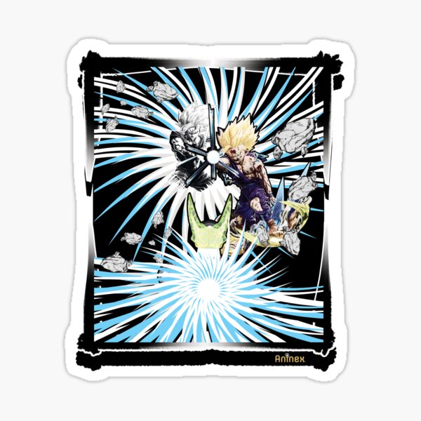 Super Saiyan Son Gohan Versus Cell Dragon Ball Z Sticker