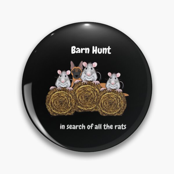 Item preview, Funny Barn Hunt - in search of all the rats with a Belgian Malinois standing behind designed and sold by Just4doglovers.