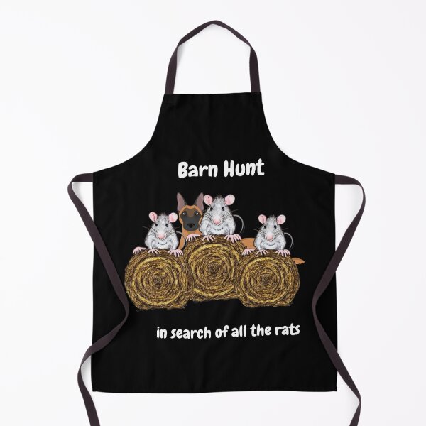 Item preview, Funny Barn Hunt - in search of all the rats with a Belgian Malinois standing behind designed and sold by Just4doglovers.